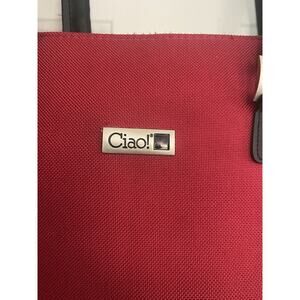 INVENTORY CLEAN OUT Ciao! Red Canvas Bag Very Good Condition